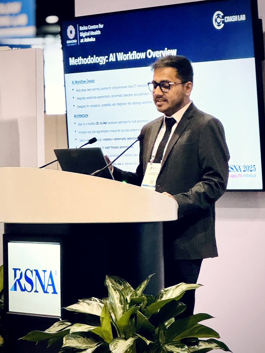 Suvrankar Datta presenting at RSNA 2025